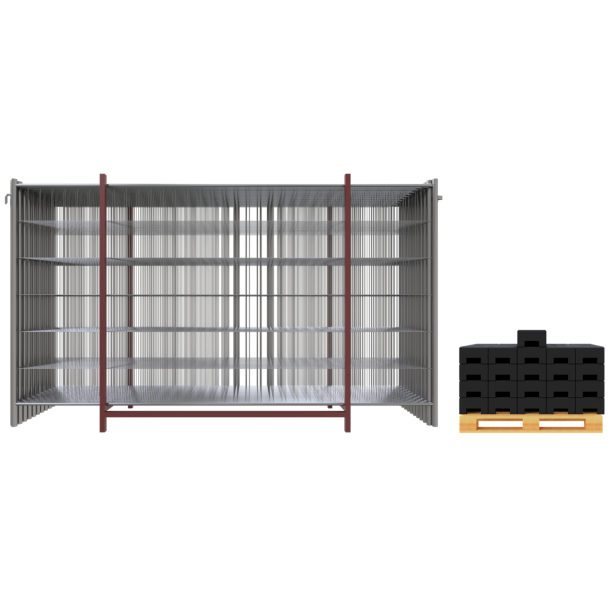 SET two-part | with 20 construction fences and accessories | on transport pallets | Mobile fence ,,Standard